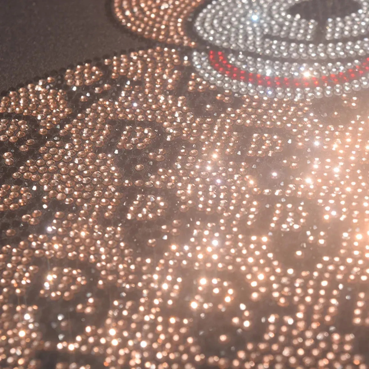 Cute Bear Cotton T-Shirt - Rhinestone Cartoon Top for Women - T-Shirts - 4