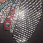 Cute Bear Cotton T-Shirt - Rhinestone Cartoon Top for Women - T-Shirts - 6