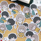 Cute Character Stickers for Handbook - DIY Photo Album Waterproof Decals - Stickers - 2