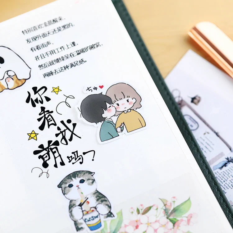 Cute Character Stickers for Handbook - DIY Photo Album Waterproof Decals - Cute - All Products - Decorative Stickers