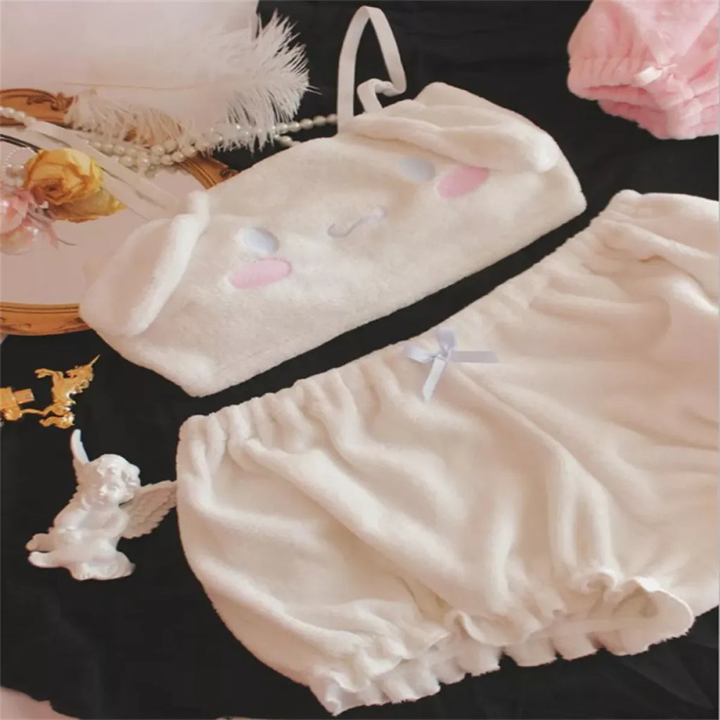 Cute Kawaii Animal Coral Fleece Lingerie Set for Women - Women’s Clothing & Accessories - Costume - 4