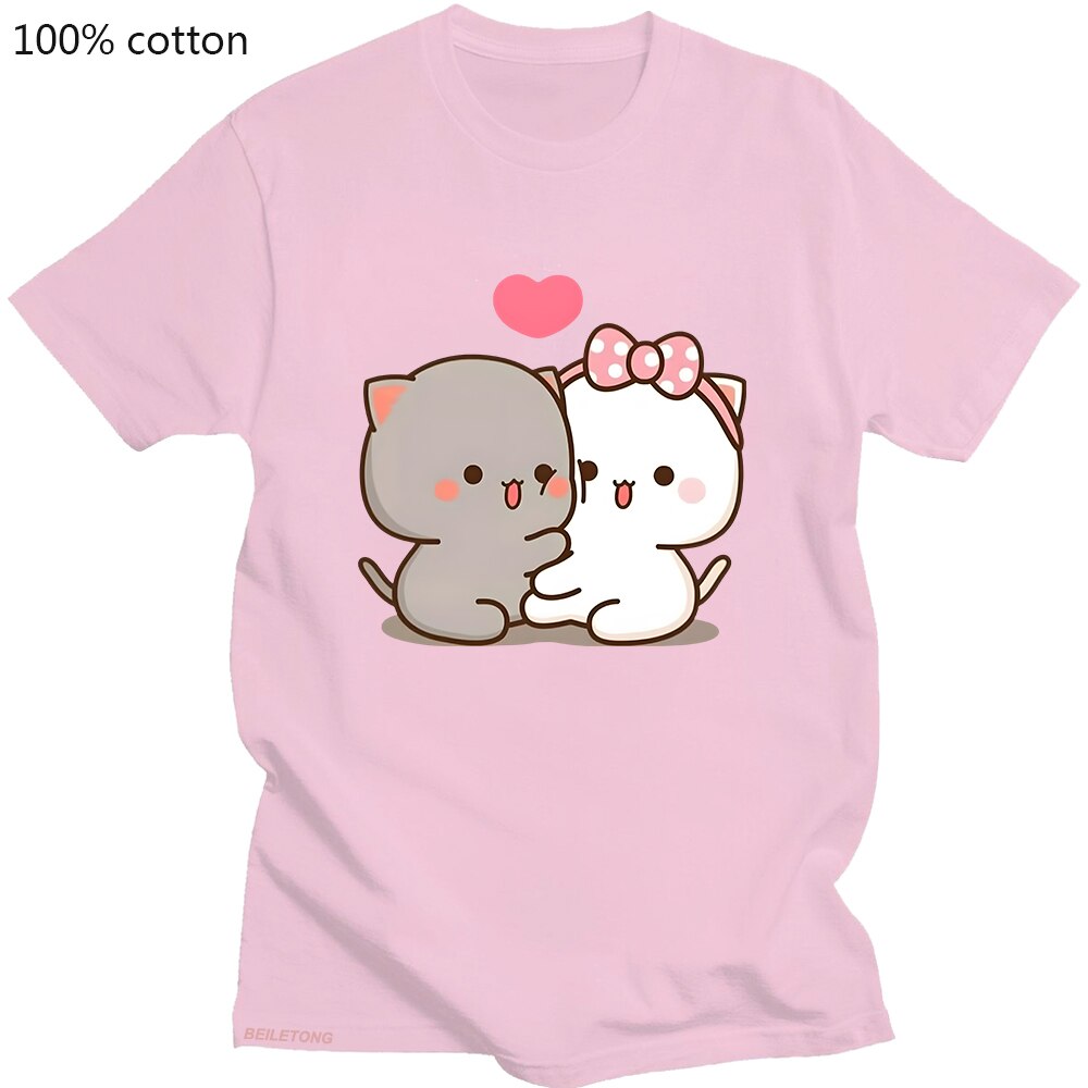 Cute Peach Cat T-Shirt - Pink / XXL - T-Shirts - Shirts & Tops - 13 - 2024