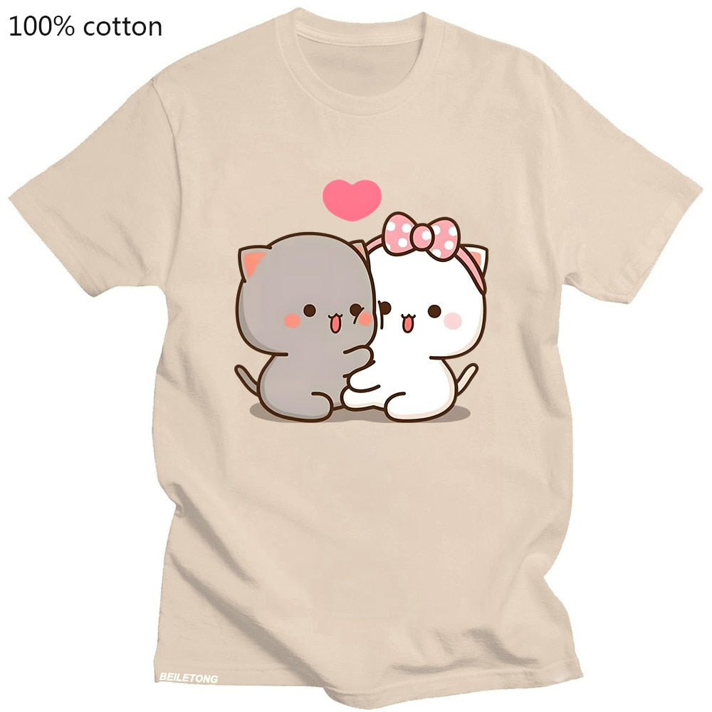 Cute Peach Cat T-Shirt - T-Shirts - Shirts & Tops - 3 - 2024