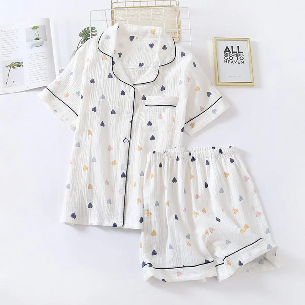 Cute Short Sleeve Home Pajamas - Women’s Clothing & Accessories - 1