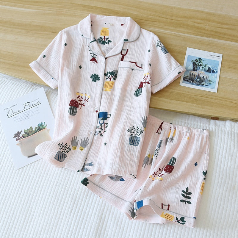 Cute Short Sleeve Home Pajamas - Pink / XL - Women’s Clothing & Accessories - Shirts & Tops - 10 - 2024