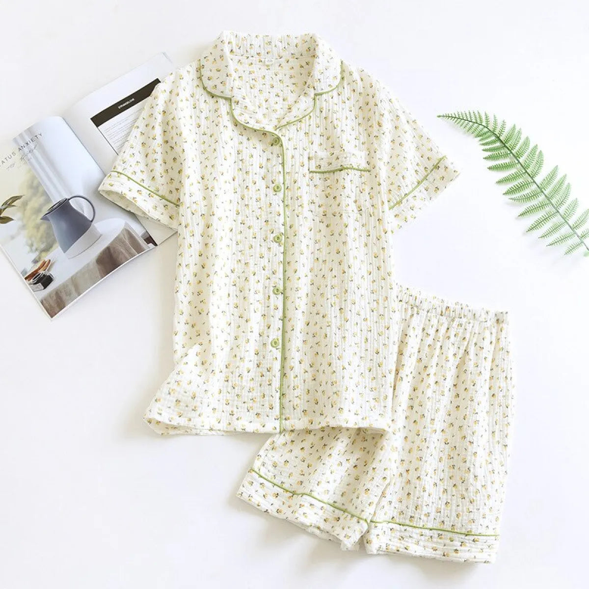 Cute Short Sleeve Home Pajamas - Beige / XL - Women’s Clothing & Accessories - Shirts & Tops - 9 - 2024