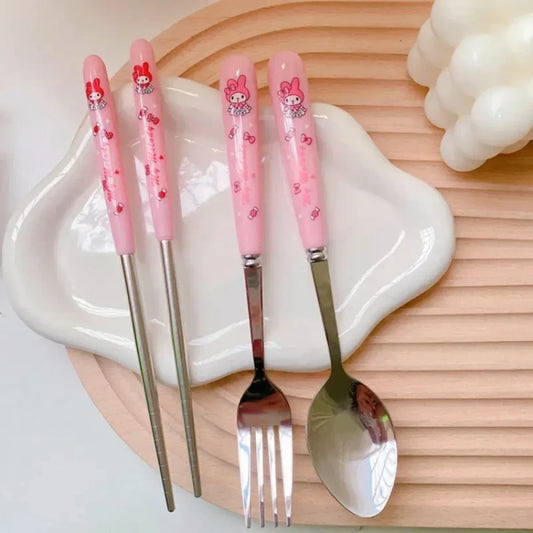 Sanrio Travel Cutlery Set with Fork & Spoon - Harajuku Style - 2