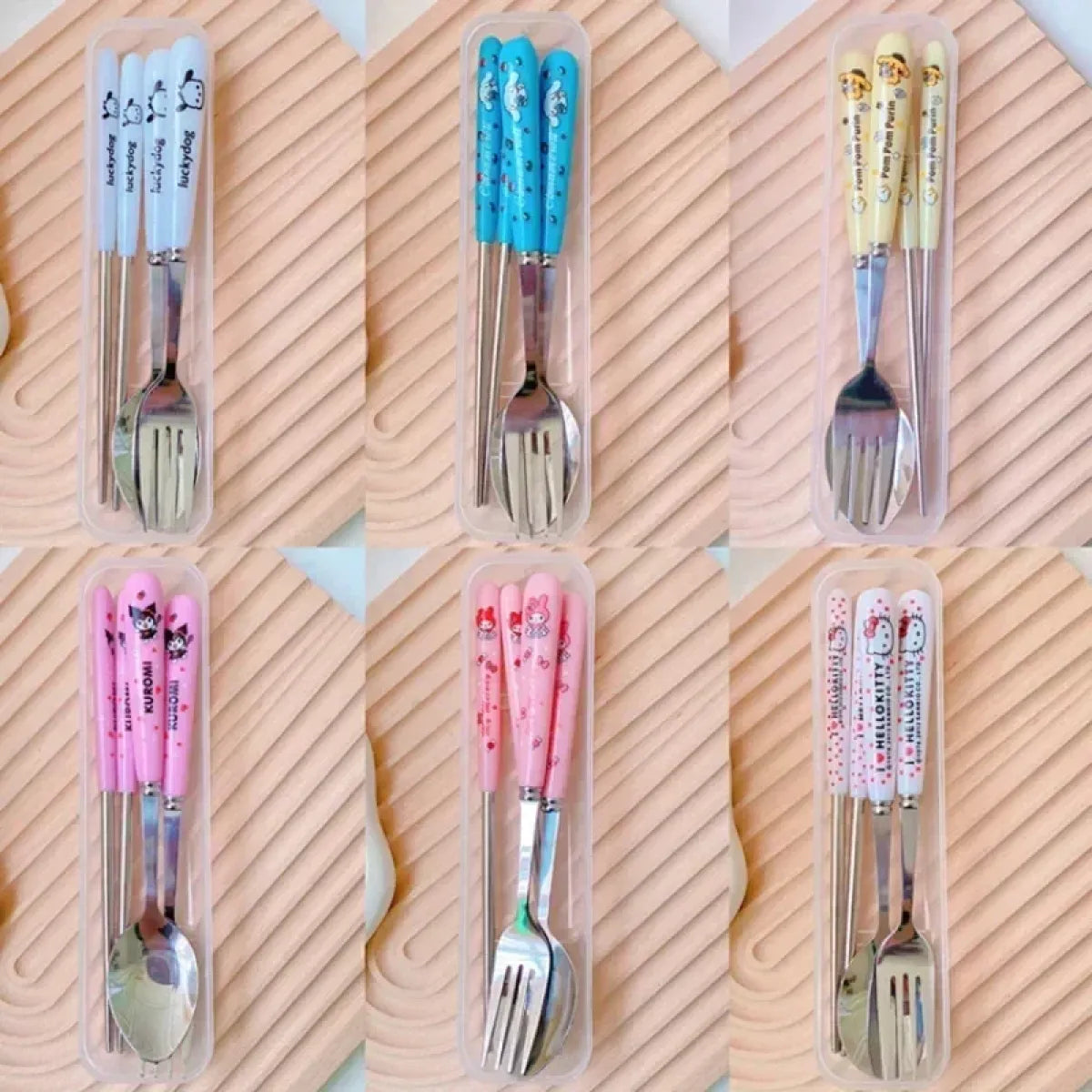 Sanrio Travel Cutlery Set with Fork & Spoon - Harajuku Style - 5