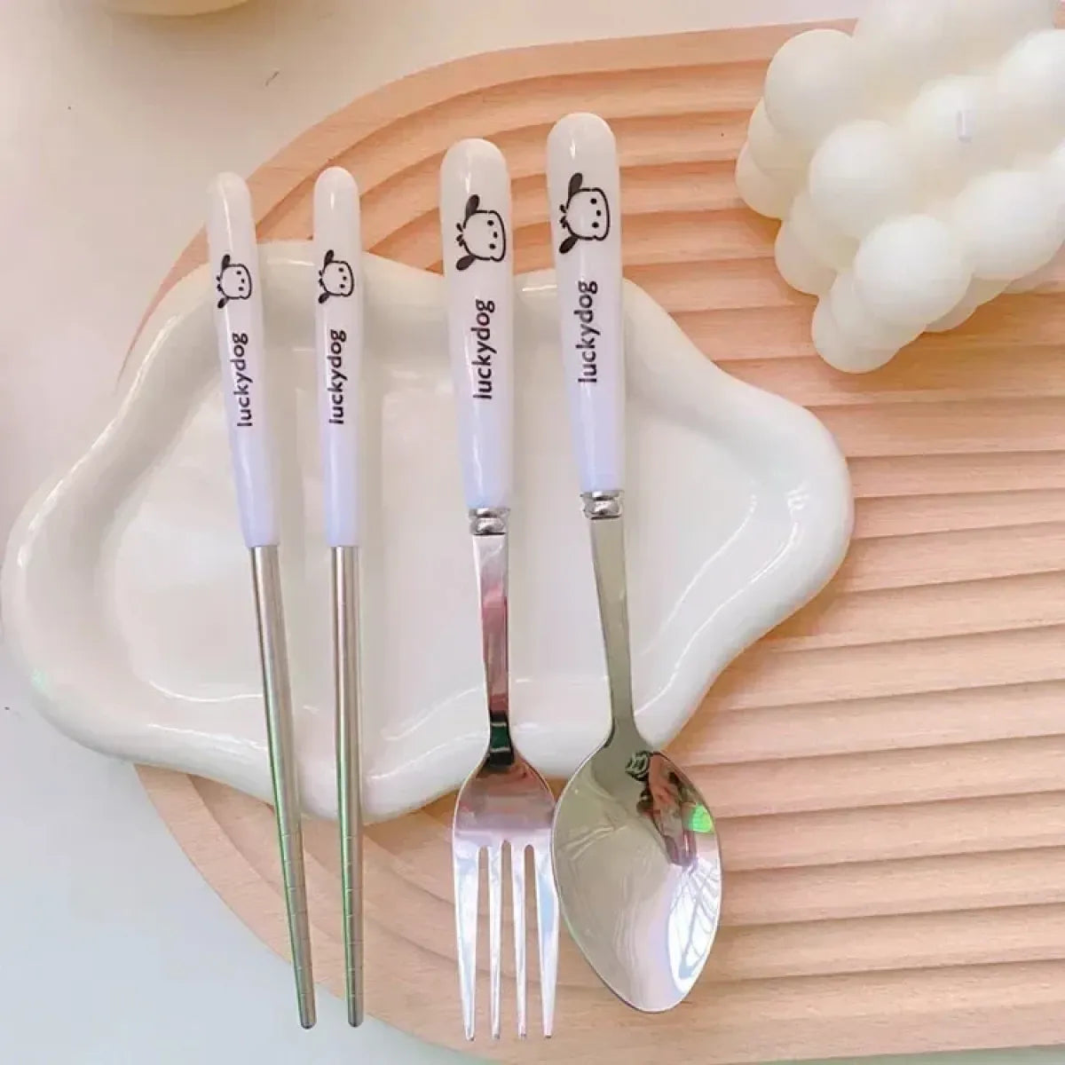 Sanrio Travel Cutlery Set with Fork & Spoon - Harajuku Style - 9