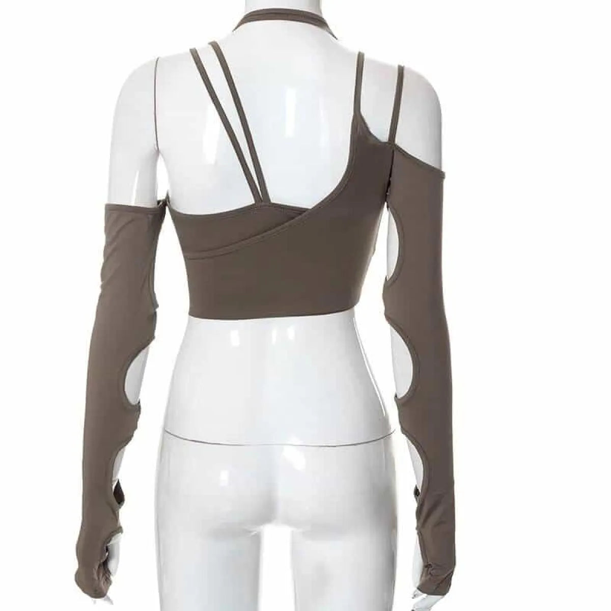 Cyber Punk Long Sleeve Crop Top - T-Shirts - 18