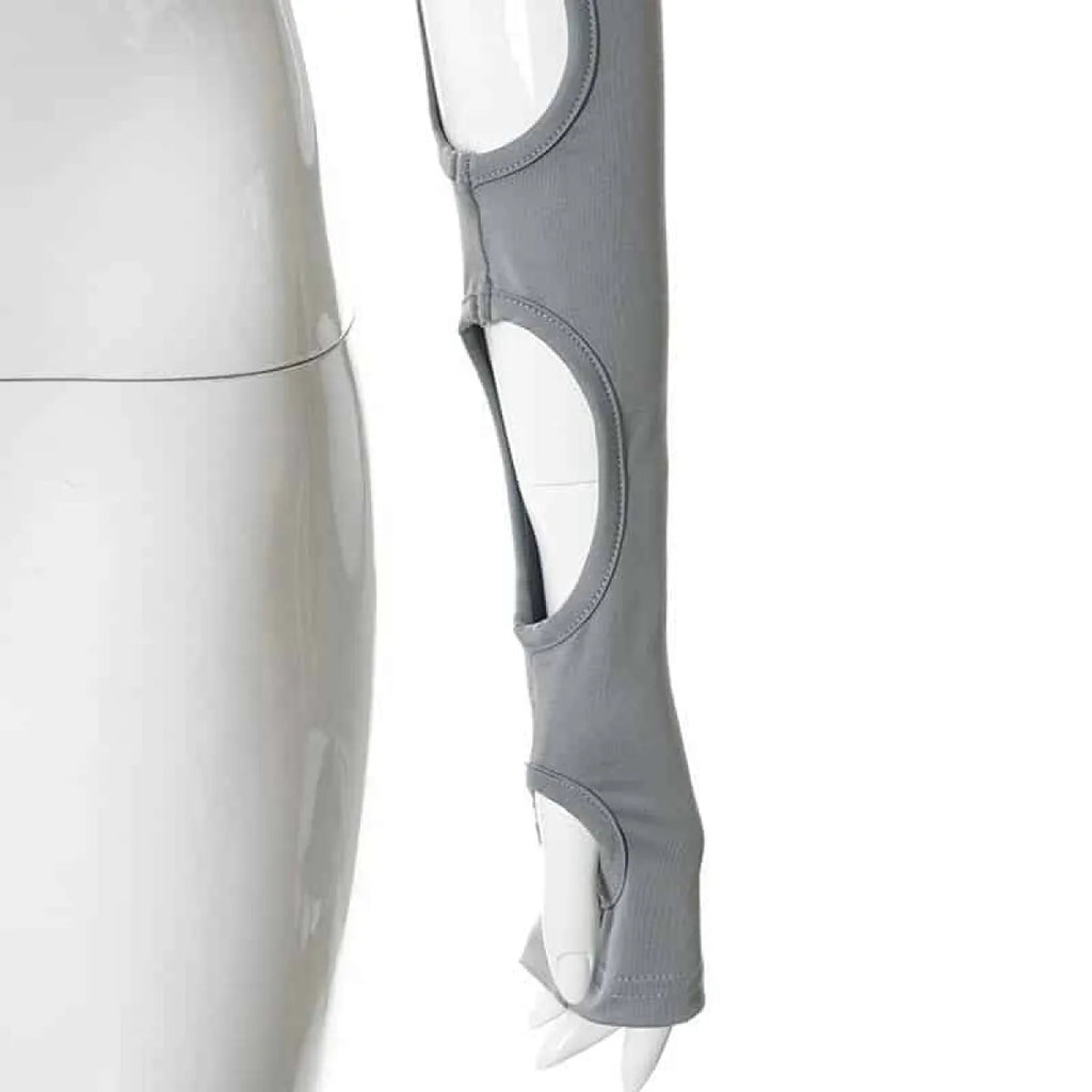 Cyber Punk Long Sleeve Crop Top - T-Shirts - 21