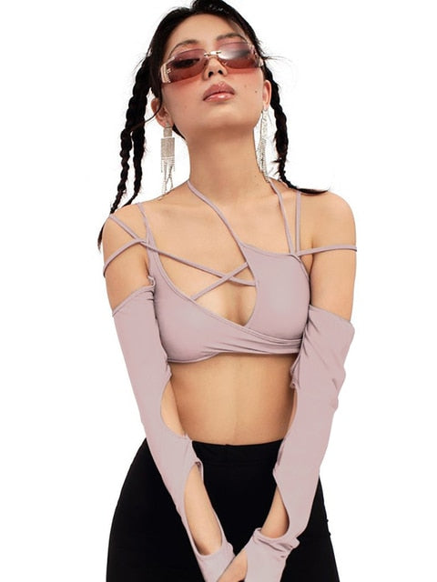 Cyber Punk Long Sleeve Crop Top - T-Shirts - Shirts & Tops - 9 - 2024