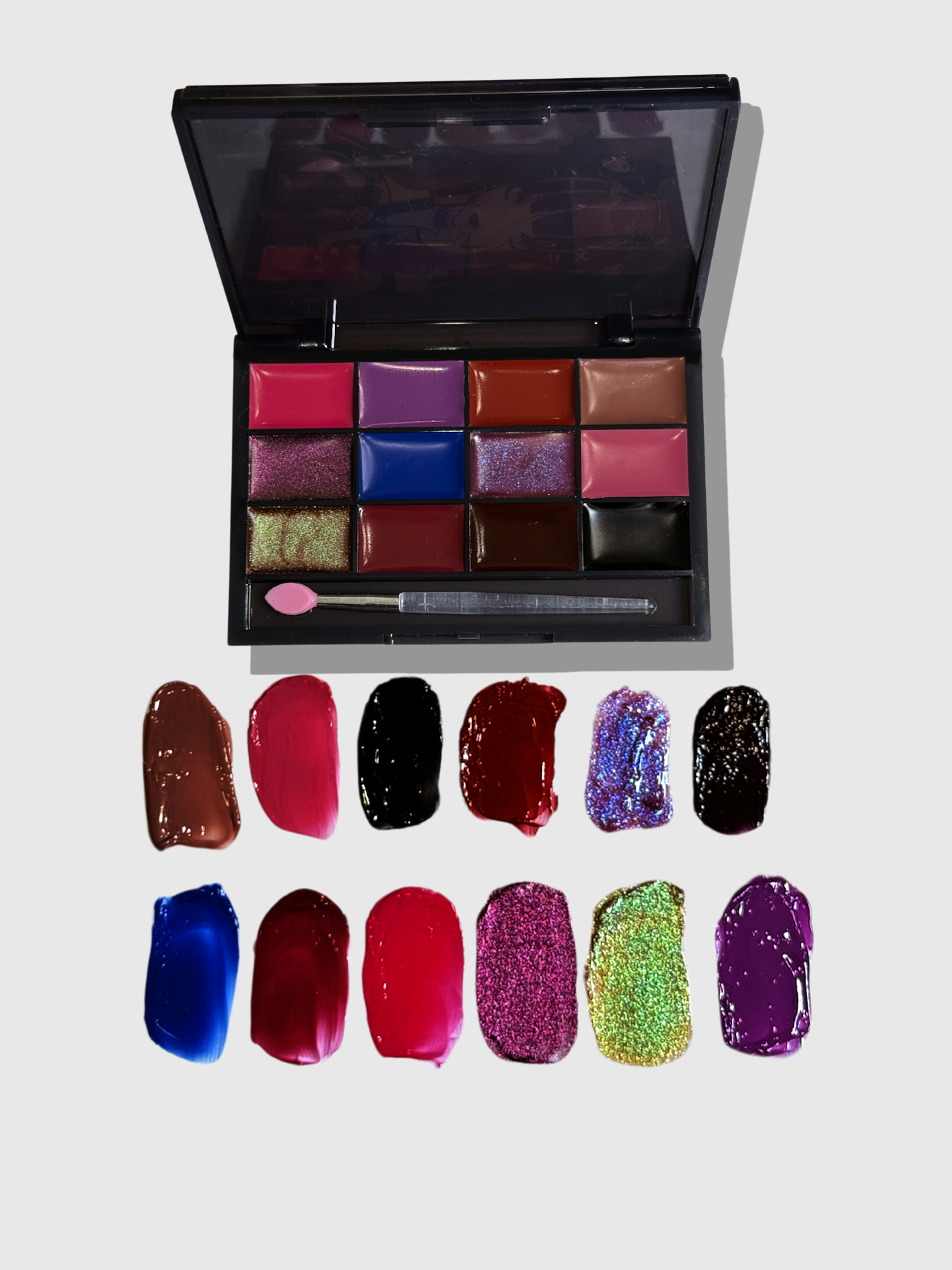 Bestie Lipgloss Palette with Silicone Brush