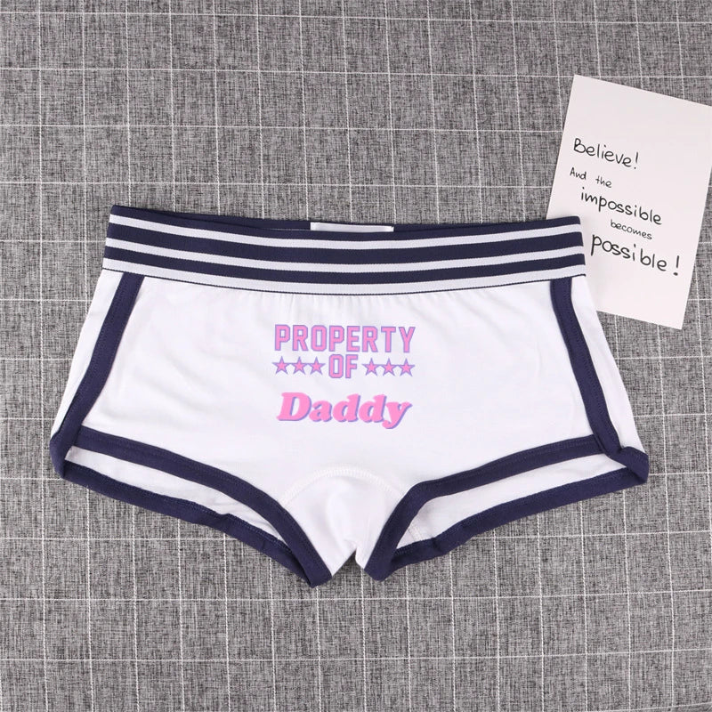 ’PROPERTY OF DADDY’ BoyShort - Cute Cotton Women’s Underwear - Women’s Clothing & Accessories - Underwear - 4 - 2024