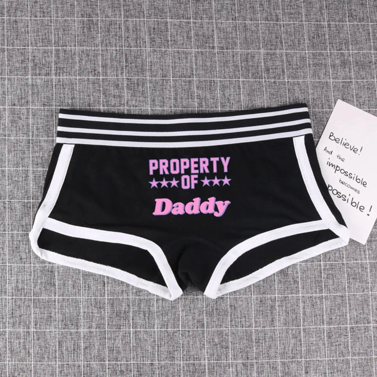 ’PROPERTY OF DADDY’ BoyShort - Cute Cotton Women’s Underwear - Women’s Clothing & Accessories - 3