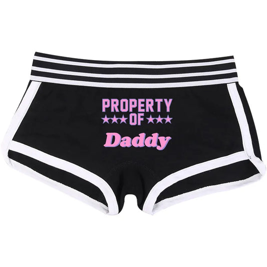 ’PROPERTY OF DADDY’ BoyShort - Cute Cotton Women’s Underwear - Women’s Clothing & Accessories - Underwear - 1 - 2024