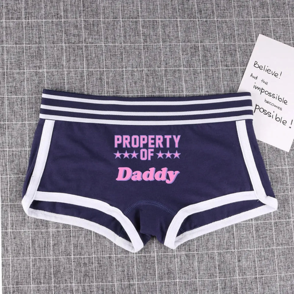 ’PROPERTY OF DADDY’ BoyShort - Cute Cotton Women’s Underwear - Women’s Clothing & Accessories - 11