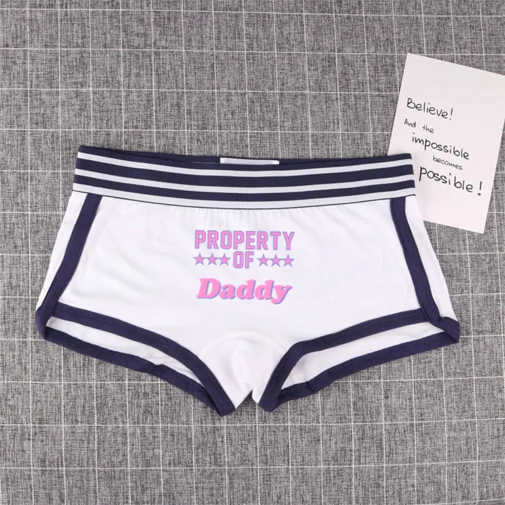 ’PROPERTY OF DADDY’ BoyShort - Cute Cotton Women’s Underwear - Women’s Clothing & Accessories - 7
