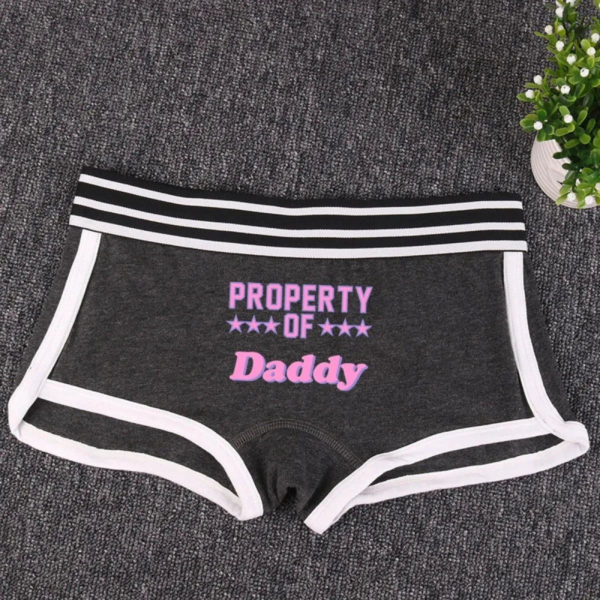 ’PROPERTY OF DADDY’ BoyShort - Cute Cotton Women’s Underwear - Women’s Clothing & Accessories - 12