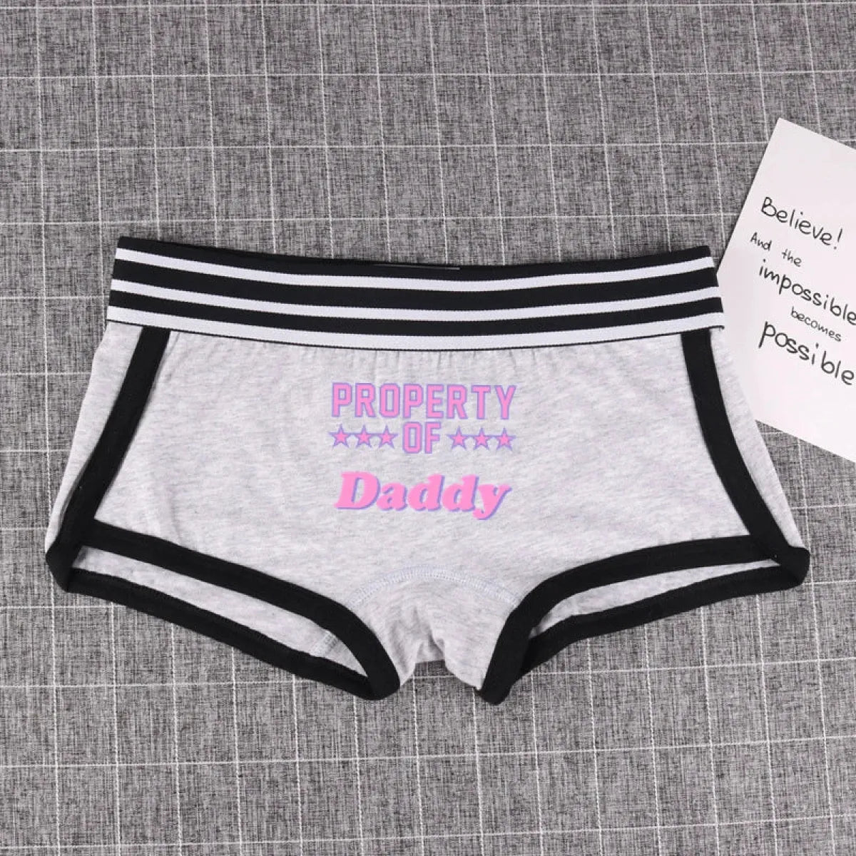 ’PROPERTY OF DADDY’ BoyShort - Cute Cotton Women’s Underwear - Women’s Clothing & Accessories - 10