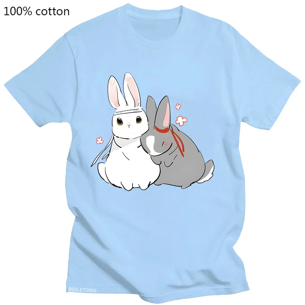 Mo Dao Zu Shi ’Lan Wangji & Wei Wuxian’ Kawaii Rabbit T-Shirt - T-Shirts - T-Shirts - 2024 - 6 - Worldwide Shipping