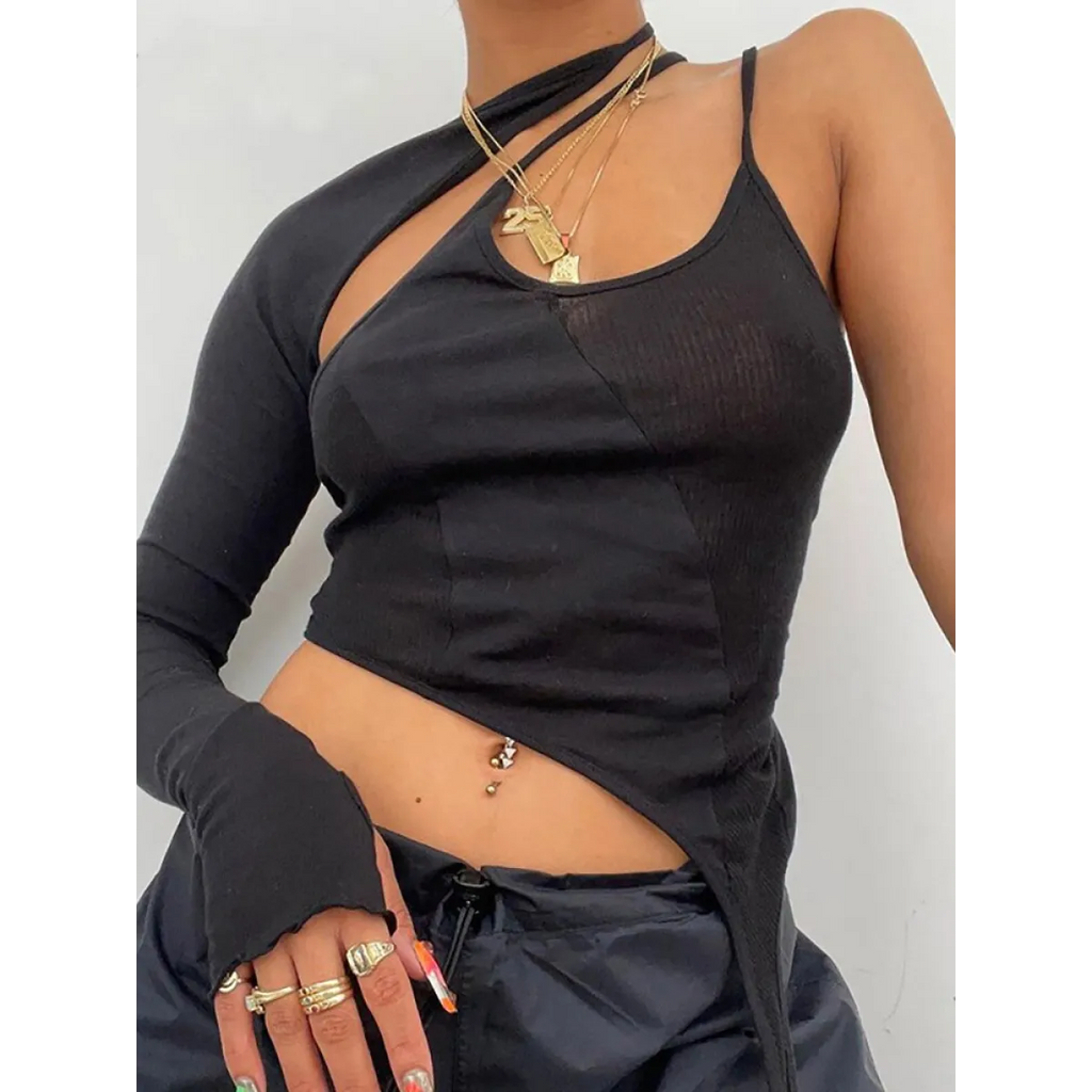 One Piece Crop Top - T-Shirts - 17