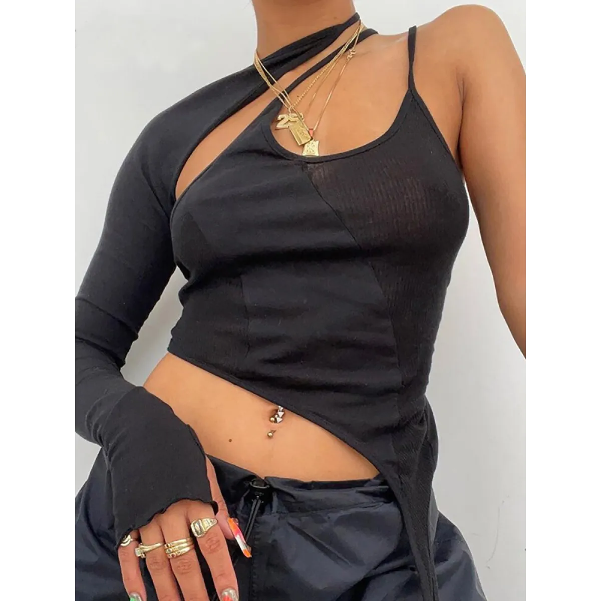 One Piece Crop Top - T-Shirts - 17