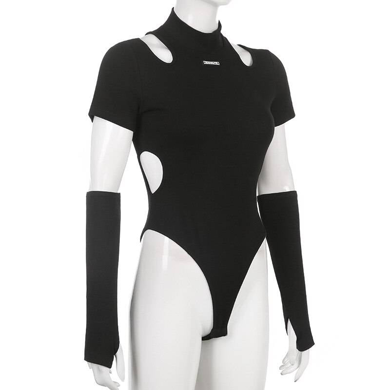 Dark Techwear Bodysuits - Women’s Clothing & Accessories - Shirts & Tops - 4 - 2024