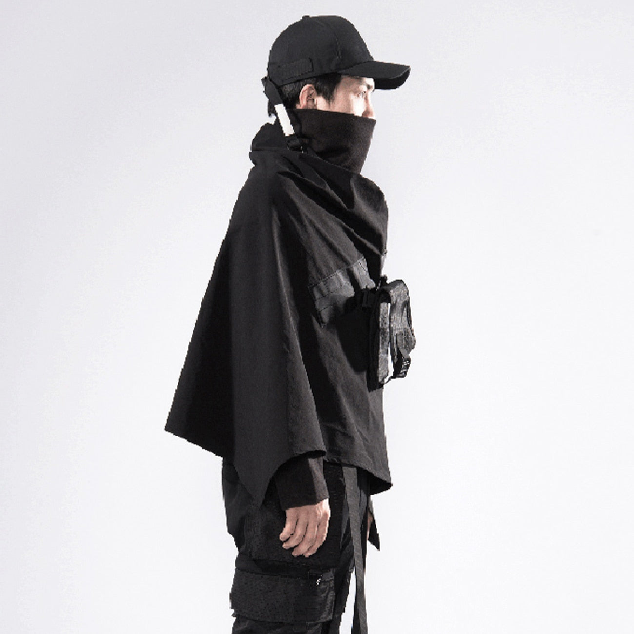 Darkwear Shadow Techwear Cloak - Black / One Size - Women’s Clothing & Accessories - Shirts & Tops - 3 - 2024