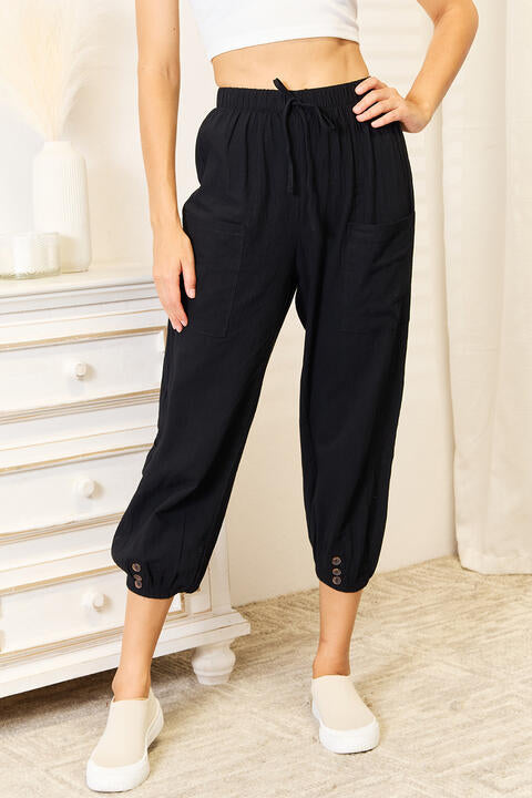 Decorative Button Cropped Pants - Bottoms - Pants - 5 - 2024