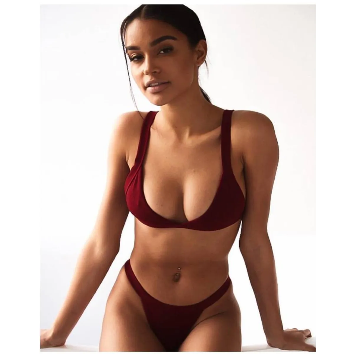 Deep-V Bikini Swimsuit - Women’s Clothing & Accessories - 11