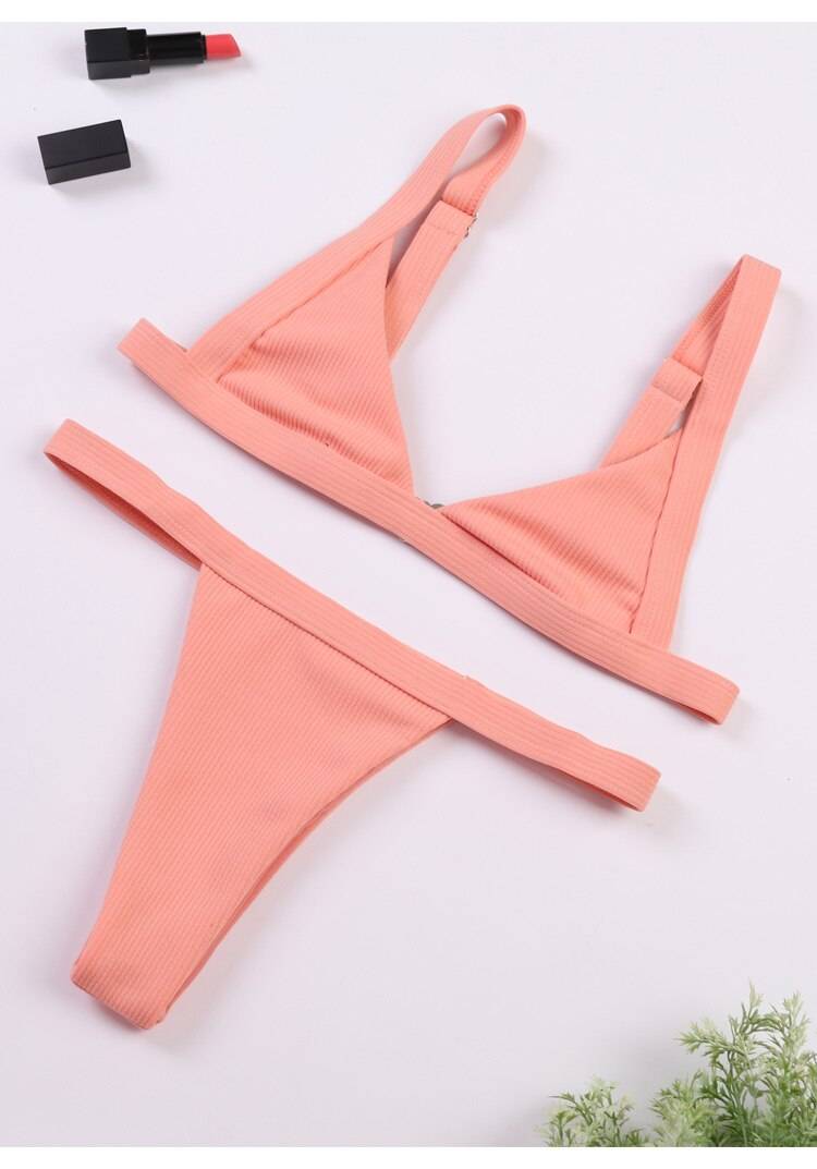 Deep-V Bikini Swimsuit - Women’s Clothing & Accessories - Swimwear - 16 - 2024