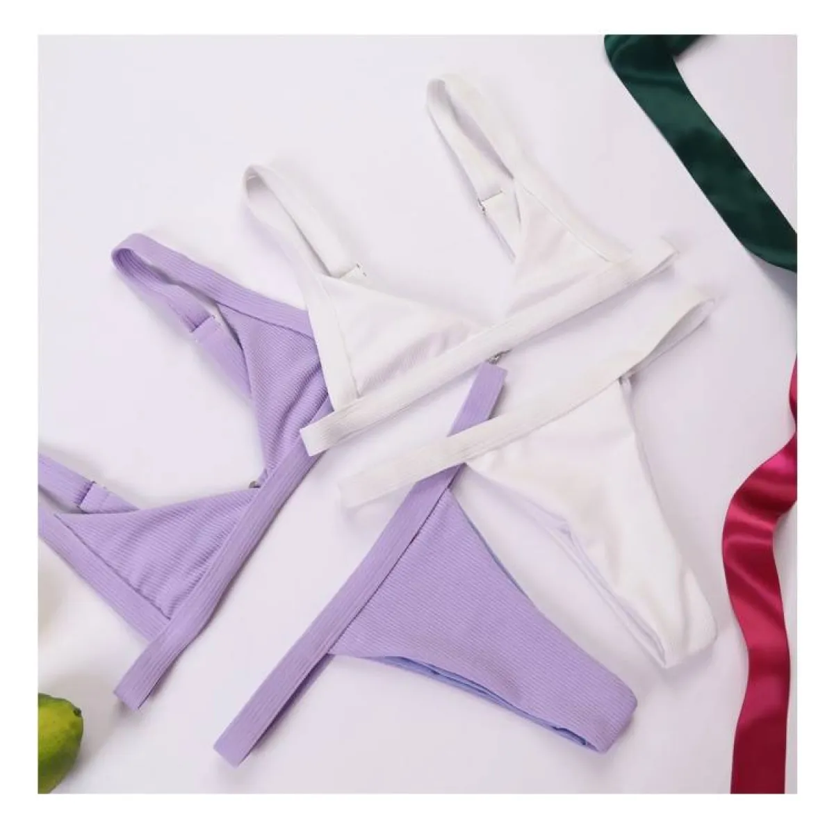 Deep-V Bikini Swimsuit - Women’s Clothing & Accessories - 19