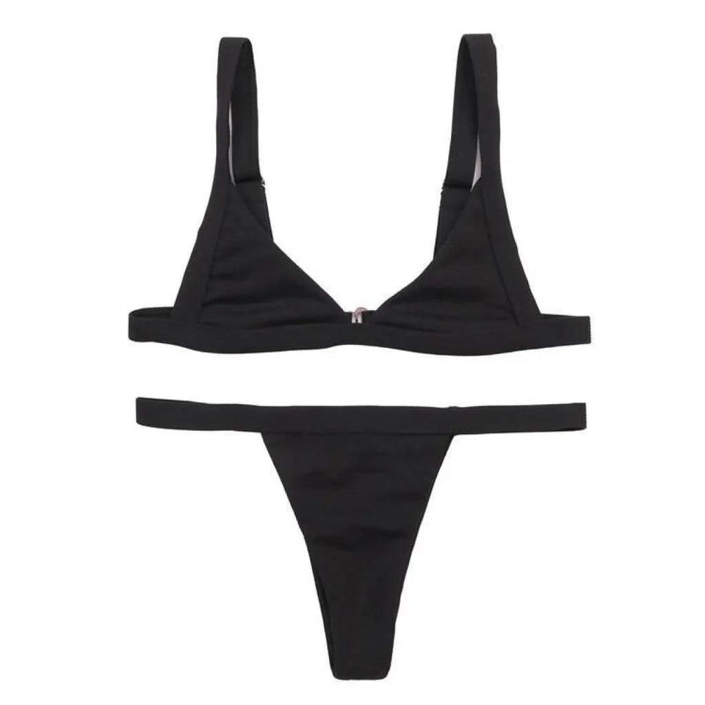 Deep-V Bikini Swimsuit - Women’s Clothing & Accessories - 34
