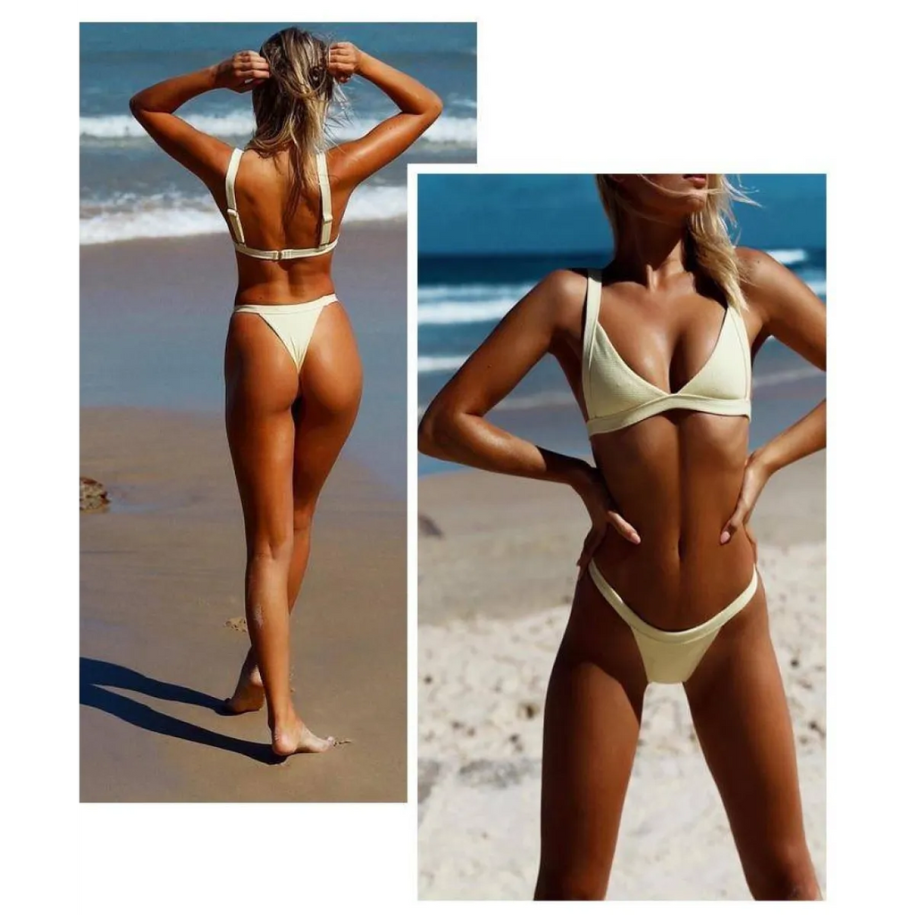 Deep-V Bikini Swimsuit - Women’s Clothing & Accessories - 5