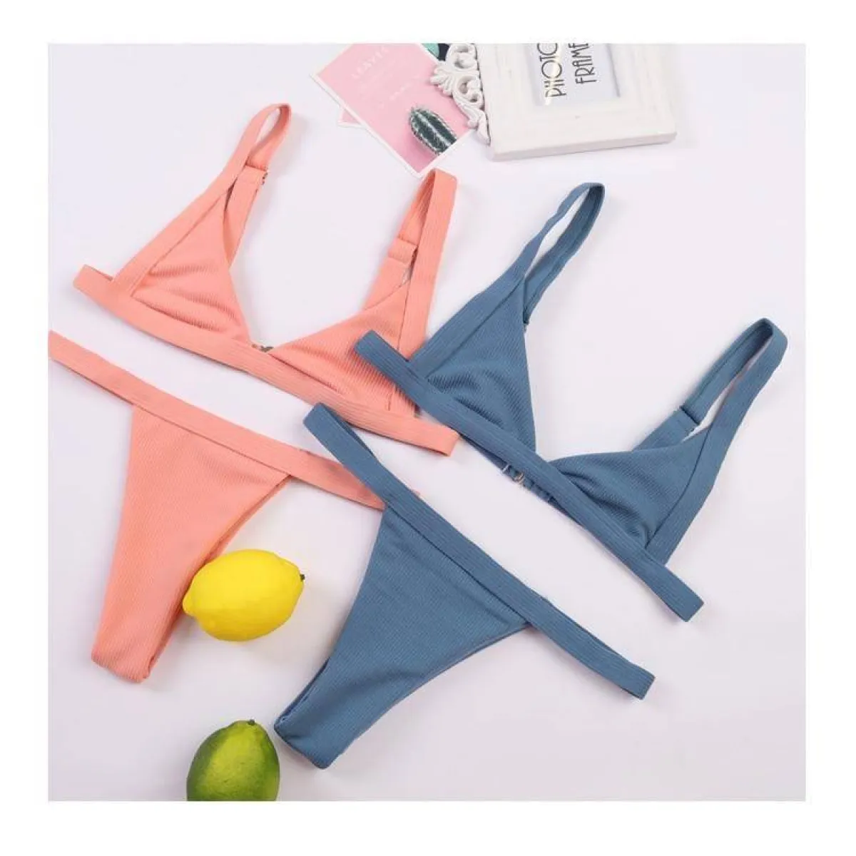 Deep-V Bikini Swimsuit - Women’s Clothing & Accessories - 6