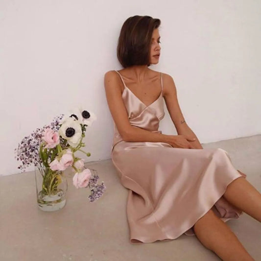 Korean Deep V-Neck Dress - All Dresses - 16