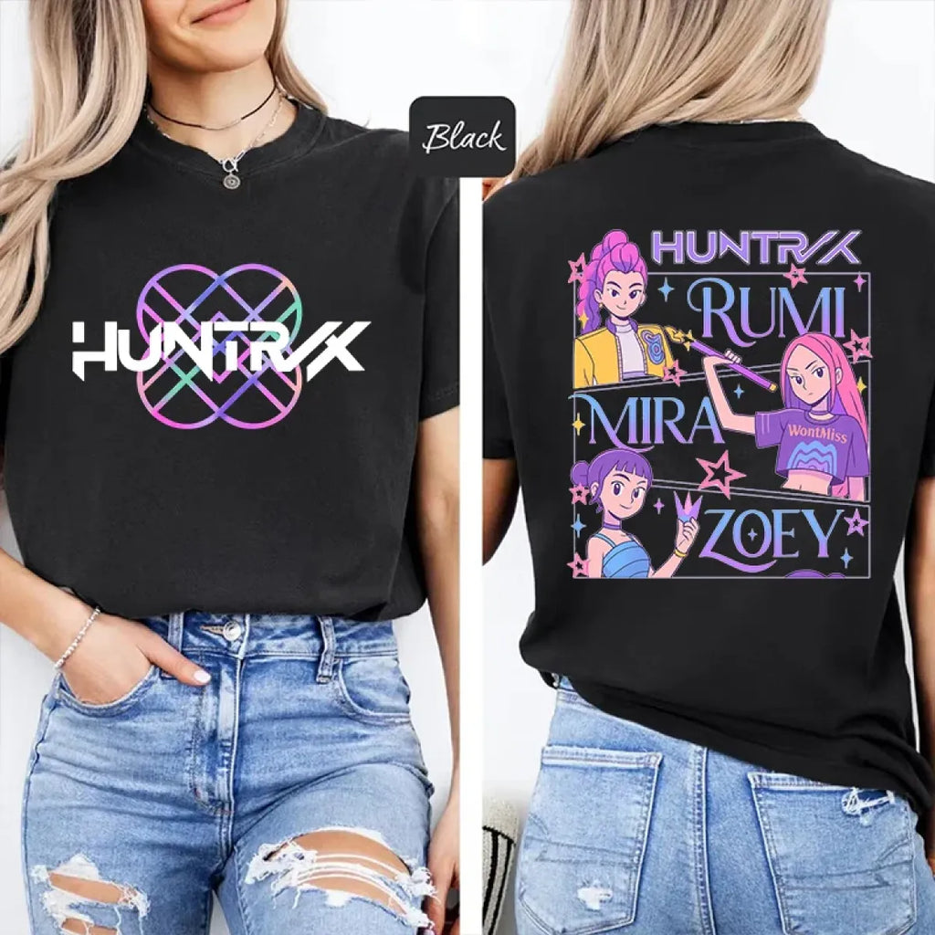 Huntrix Demon Hunter Girls Graphic T-Shirt - T-Shirts - T-Shirt - 1