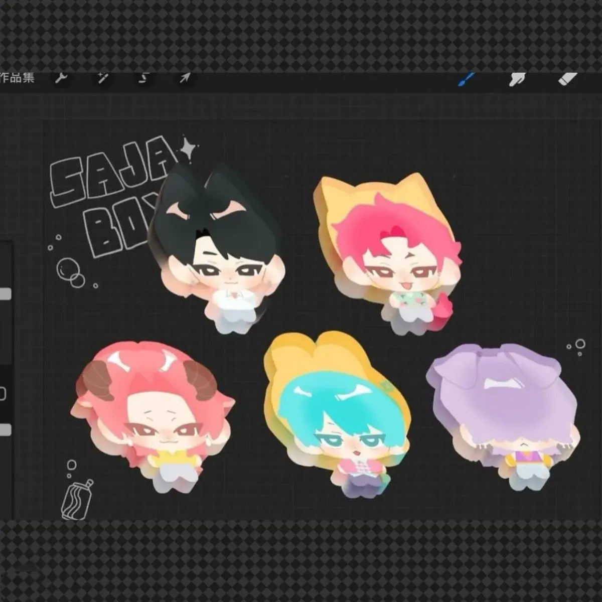 KPop Demon Hunters Anime Plush Keychain Set - Anime - Figurine - 3