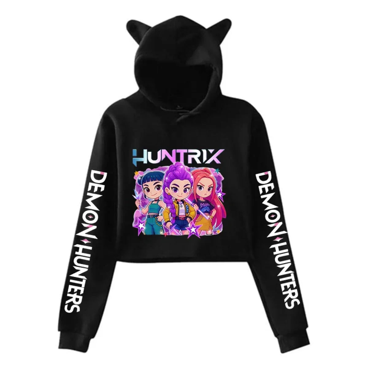 KPop Demon Hunters Cat Ear Cropped Hoodie - Best Sellers - Hoodie - 3