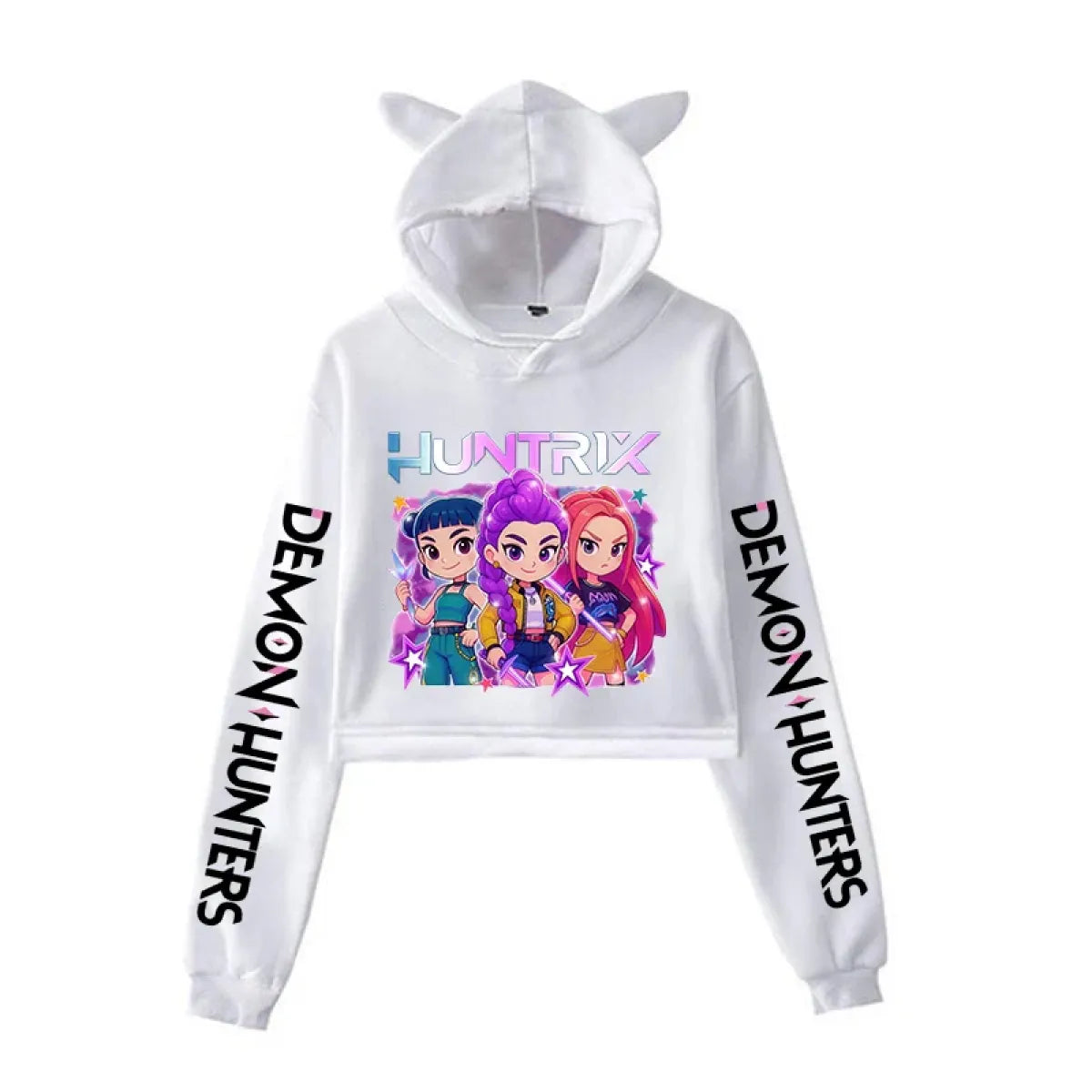 KPop Demon Hunters Cat Ear Cropped Hoodie - Women’s Clothing & Accessories - Hoodie - 6