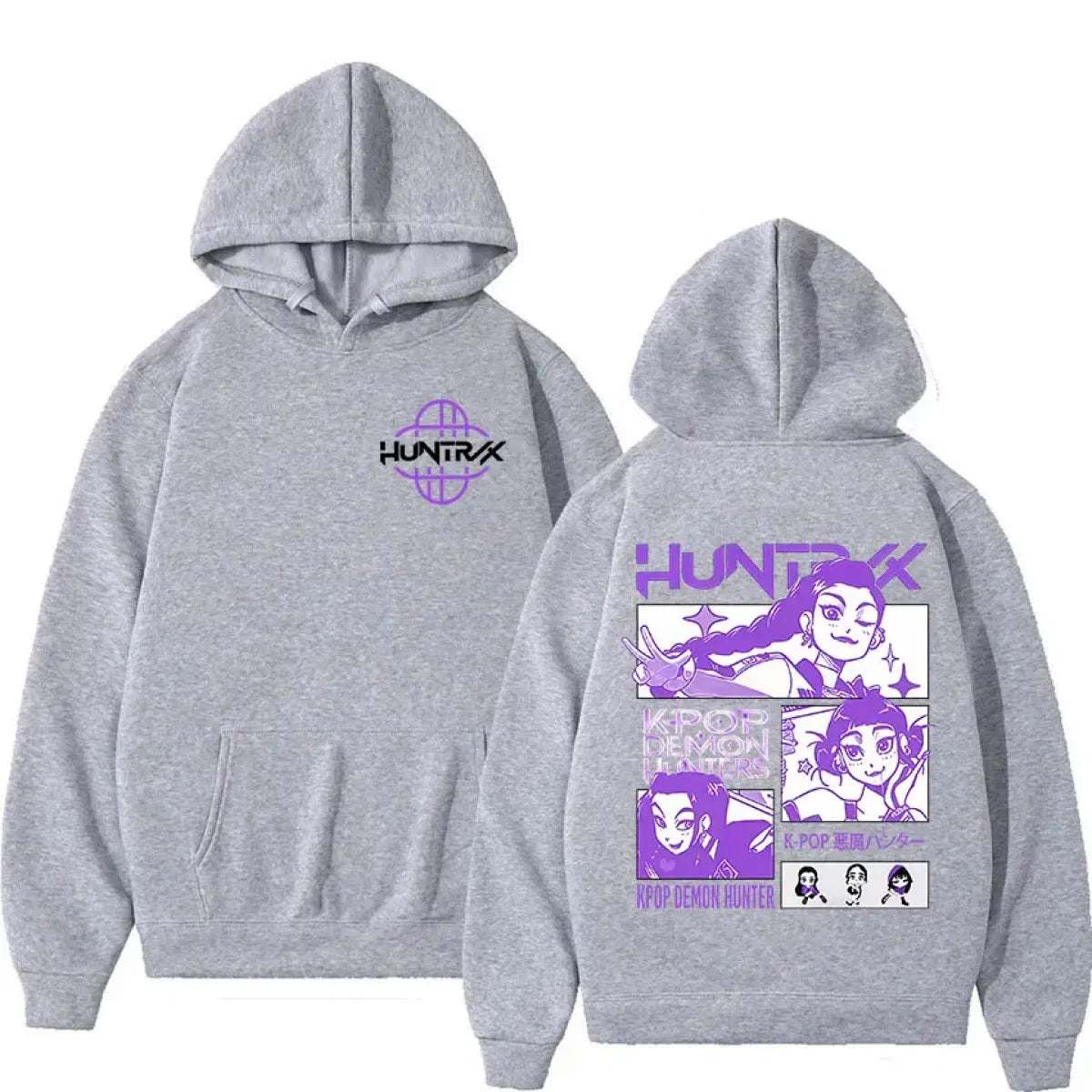 Sweat à Capuche Kpop Pour Femme - Imprimé Anime Demon Music Hunters - Style Y2K Décontracté