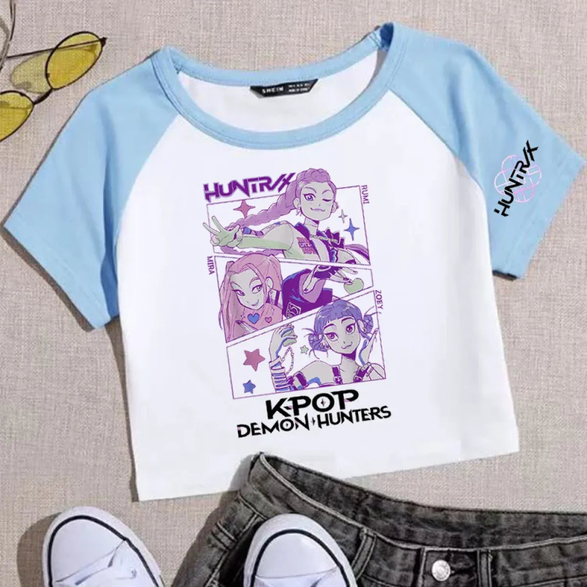 K-Pop D-Emon Hunters T-Shirt Unisex Shirt Rundhals  Produktbild-Vorschau 12