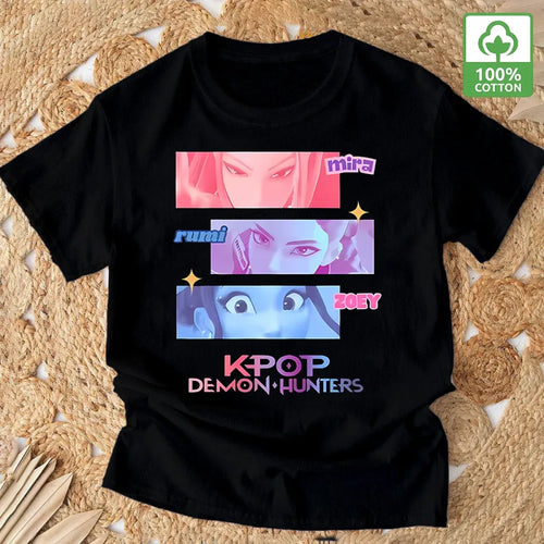Kpop Demon Hunters Graphic Cotton Tee - T-Shirts - T-Shirt - 1