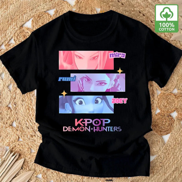 Kpop Demon Hunters Graphic Cotton Tee - T-Shirts - T-Shirt - 1