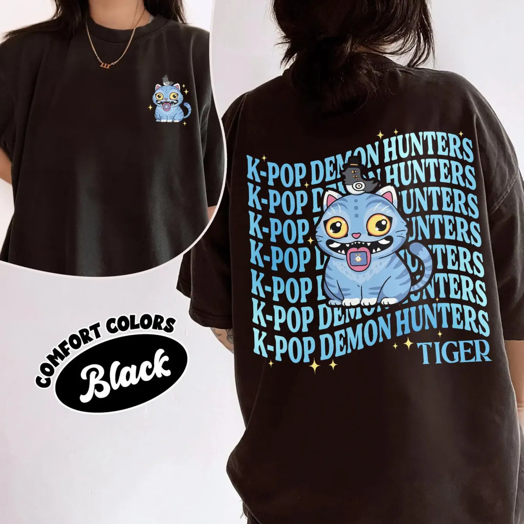 K-Pop Demon Hunters Tiger Oversized T-Shirt - T-Shirts - T-Shirt - 1