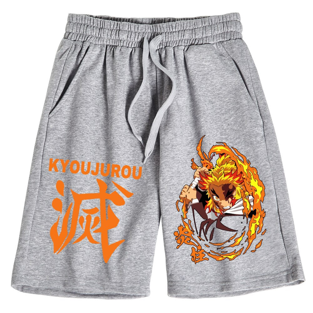 Demon Slayer Anime Shorts - DK-Gray / L - Bottoms - Shirts & Tops - 4 - 2024