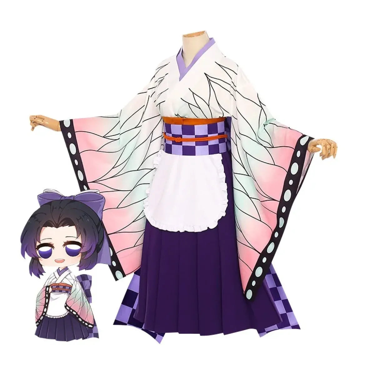 Nezuko Kimono Maid Cosplay Dress - All Dresses - 4