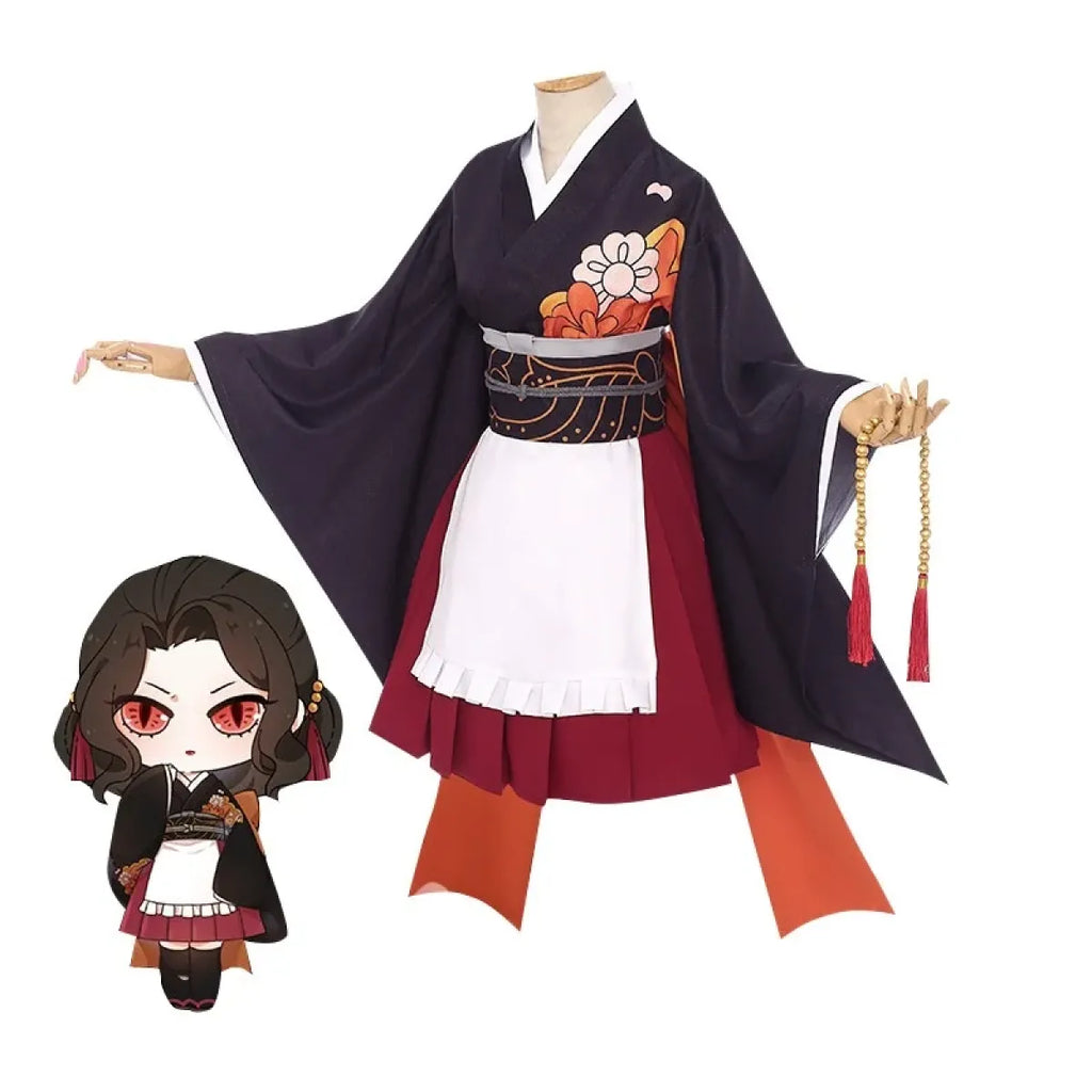 Nezuko Kimono Maid Cosplay Dress - All Dresses - 5