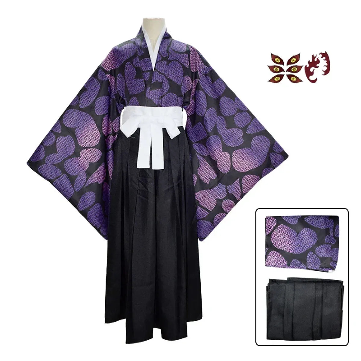 Kokushibo Demon Slayer Cosplay Set with Wig & Tattoos - Cosplay - Cosplay - 8